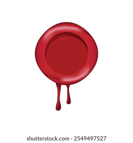 Circle stamp red color design vector illustration