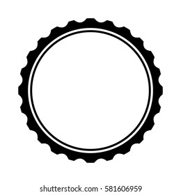 circle stamp silhouette icon - Shutterstock ID 581606959