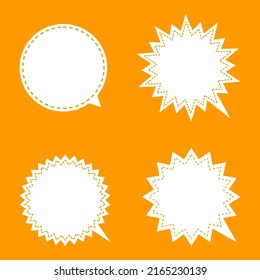 circle star blank text box on orange color