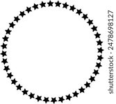 Circle Star Border Icon Vector Template Illustration Design eps 10.