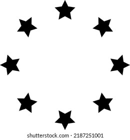 Circle Star Border Icon Vector Template Stock Vector (Royalty Free ...