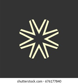 Circle Star Lines Ornamental Logo Template Illustration Design. Vector EPS 10.