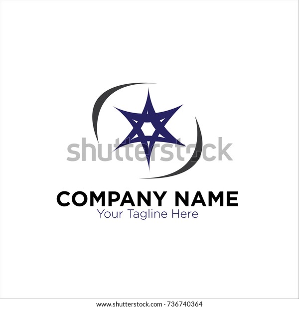 Circle Star Logo Abstract Business Finance Stock Image