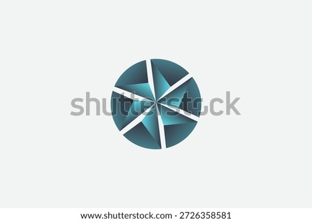circle star logo icon flower vector design with modern minimalist style and professional branding concept.