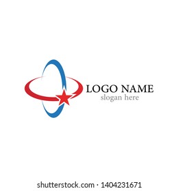 circle and star logo and symbols Vector
