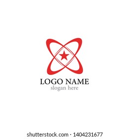 circle and star logo and symbols Vector
