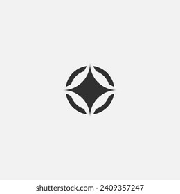 logotipo de círculo y estrella y símbolos Vector 