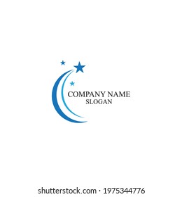circle and star logo vector illustration template design