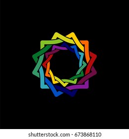 Circle Star Ornamental Logo Template Illustration Design. Vector EPS 10.