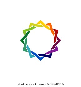 Circle Star Ornamental Logo Template Illustration Design. Vector EPS 10.