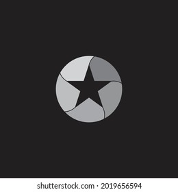 circle star paper fold design quality symbol vector