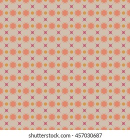 Circle star pastel seamless pattern. Fashion graphic background design. Modern stylish abstract colorful texture. Template for prints, textiles, wrapping, wallpaper, website etc. Vector illustration