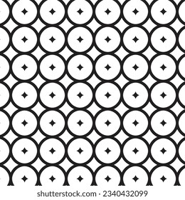 Circle and star pattern. Vector background illustration