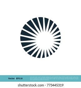 Circle Star Sunburst Icon Vector Logo Template Illustration Design. Vector EPS 10.