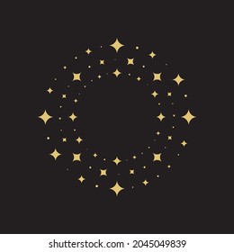 Circle star Vector icon design illustration Template