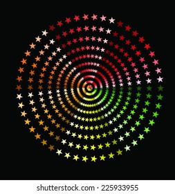 Circle Stars Colorful Background Vector 