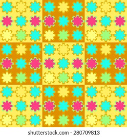 Circle stars colorful pattern.