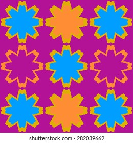 Circle stars colorful pattern.
