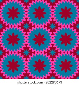 Circle stars colorful pattern.