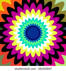 Circle stars colorful pattern.