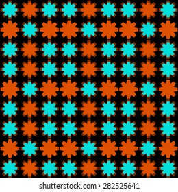 Circle stars colorful pattern.