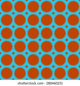 Circle stars colorful seamless pattern.