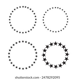 círculo estrellas icono, iconos Vector eps10 sobre fondo blanco