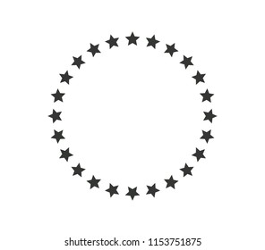 Circle of Stars. Isolated Vector Illustration