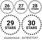 Circle Stars Pattern set 26 27 28 29 30 Ring Formation Illustration