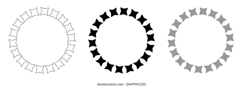 Circle stars vector, Eps 10.