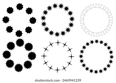 Circle stars vector, Eps 10.