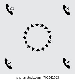 Circle stars vector icon