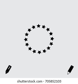 Circle stars vector icon