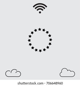 Circle stars vector icon