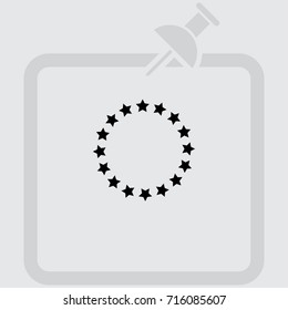 Circle stars vector icon