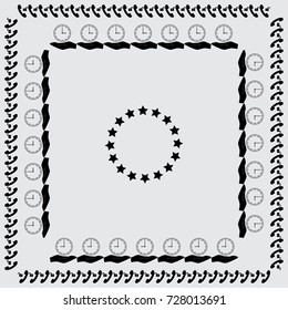Circle stars vector icon