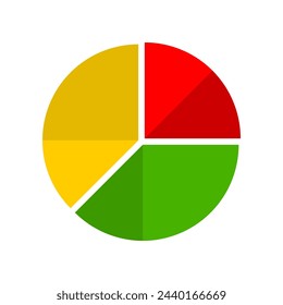 Circle statistic chart business icon flat vector design