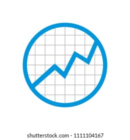 Circle Statistic Grid Rising Up Symbol Design