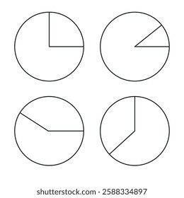 circle of statistics in percentages, ratio of parts