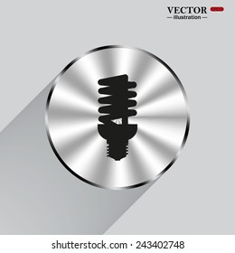 Circle, steel, metal, shadow. fluorescent lamp, vector illustration, EPS 10