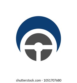 circle and steer vector logo.