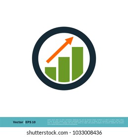 Circle Stock Exchange Finance Icon Vector Logo Template Illustration Design. Vector EPS 10.