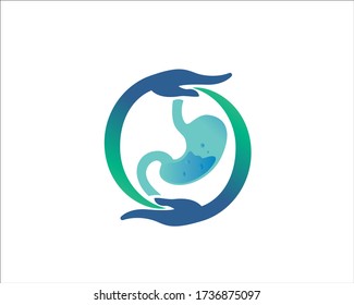 Circle stomach care logo design inspiration