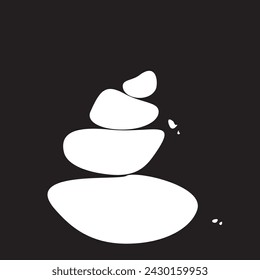 Circle stone balance logo vector illustration design. Eps10
