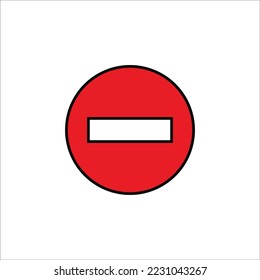 icono de paro de círculo. ilustración vectorial