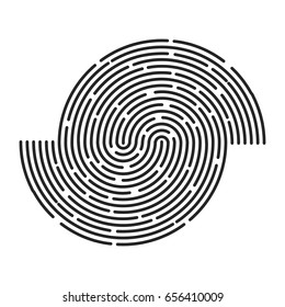 circle stripe lines logo vector symbol icon design. Beautiful illustration isolated on white background