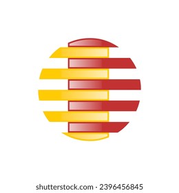 circle in stripe vector logo