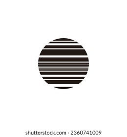 Circle Stripes, abstraktes geometrisches Symbol, einfaches Logo, Vektorgrafik