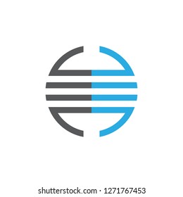 circle stripes geometric abstract logo 