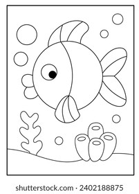 Circle style animal coloring pages for kids